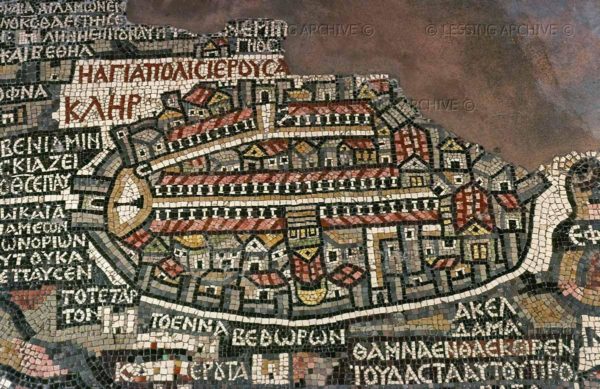 Jerusalem Madaba Mosaic Map